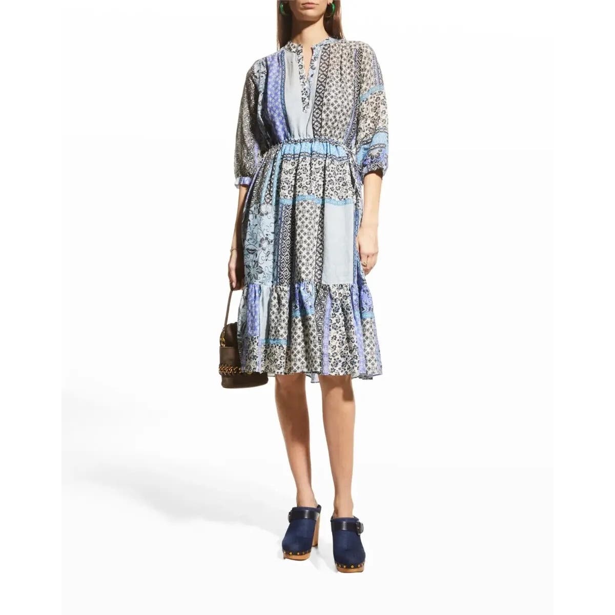 Johnny Was Marrakesh Patchwork Drawstring Dress